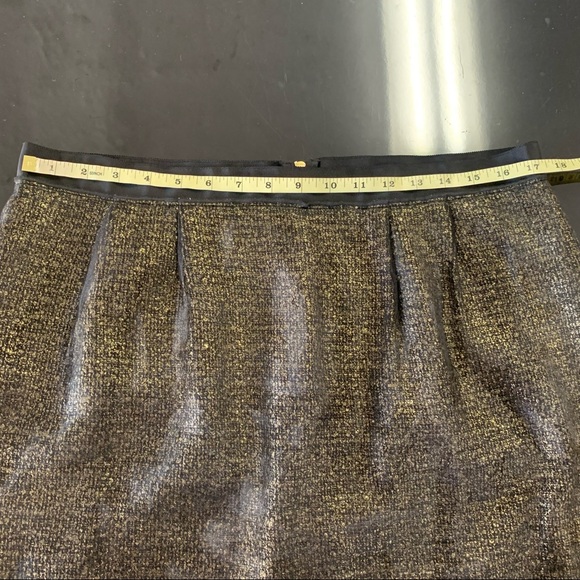 Ann Taylor Loft Gold and black mini skirt - Picture 7 of 12